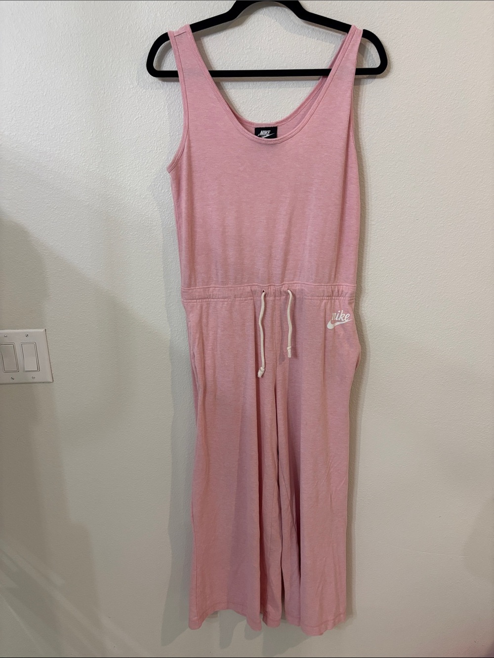 Nike Pink Sleeveless Drawstring Jumpsuit